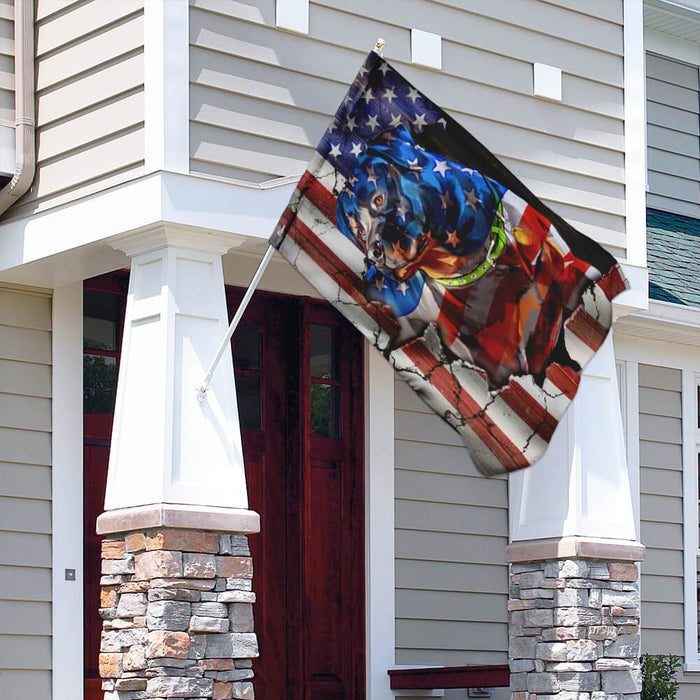 Rottweiler American Flag | Garden Flag | Double Sided House Flag - GIFTCUSTOM