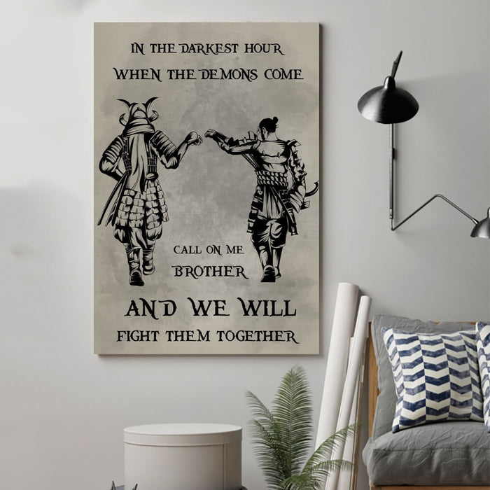 samurai Canvas and Poster ��� call on me brother wall decor visual art - GIFTCUSTOM