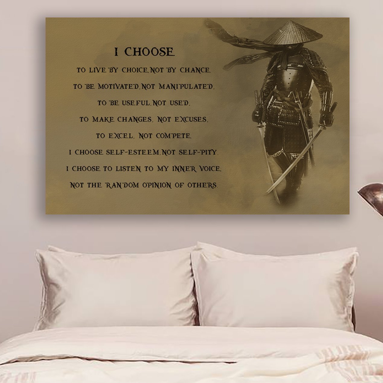 samurai Canvas and Poster ��� i choose wall decor visual art - GIFTCUSTOM