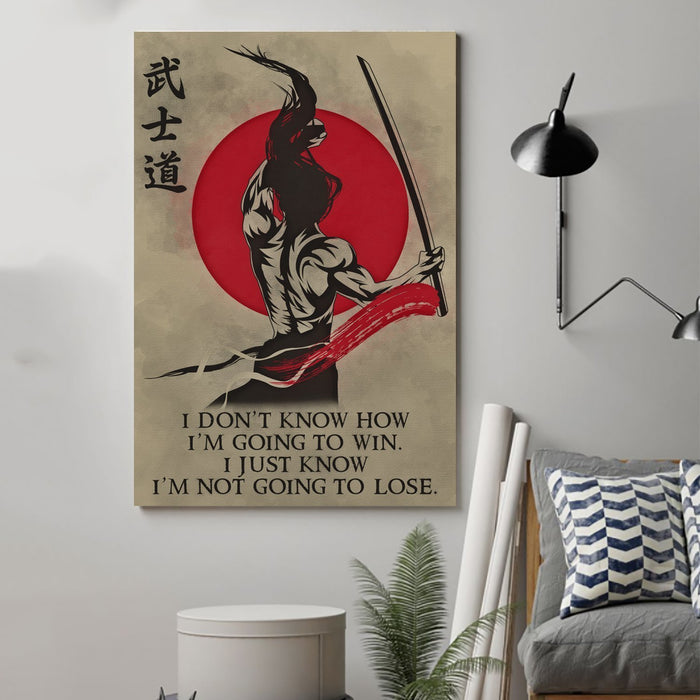 samurai Canvas and Poster ��� im going to win wall decor visual art - GIFTCUSTOM