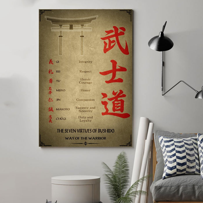 Samurai Canvas and Poster ��� the seven virtues wall decor visual art - GIFTCUSTOM