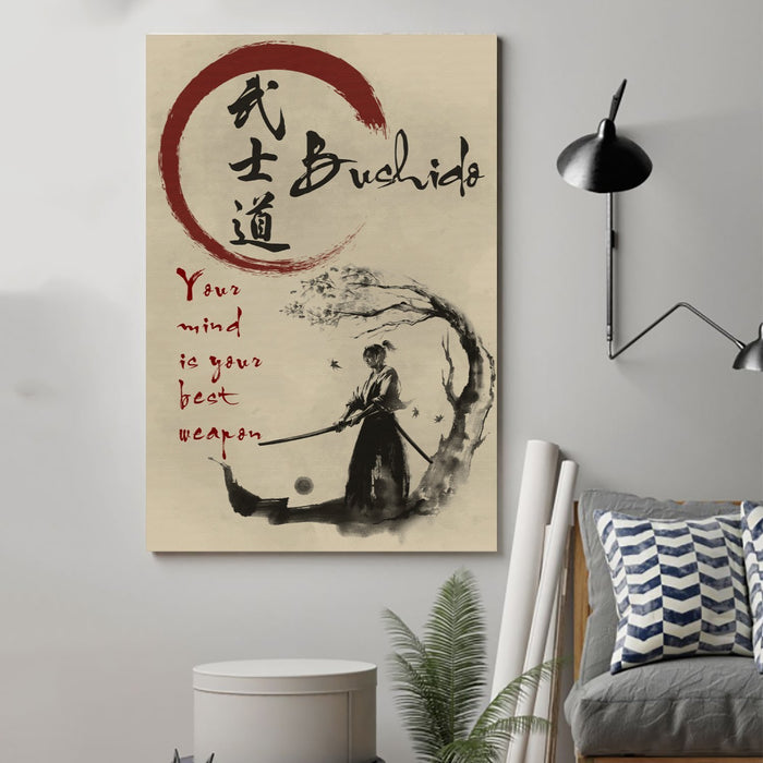 samurai Canvas and Poster ��� your mind is your best weapon wall decor visual art - GIFTCUSTOM