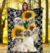 Shihtzu sunflower Blanket - GIFTCUSTOM