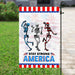 Skull Dancing Stay Strong America 4th July Flag | Garden Flag | Double Sided House Flag - GIFTCUSTOM