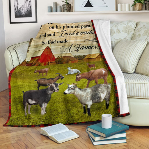 So God made a farmer Goat blanket - GIFTCUSTOM