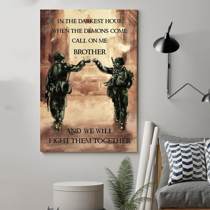 Soldier Canvas and Poster ��� Call on me brother wall decor visual art - GIFTCUSTOM