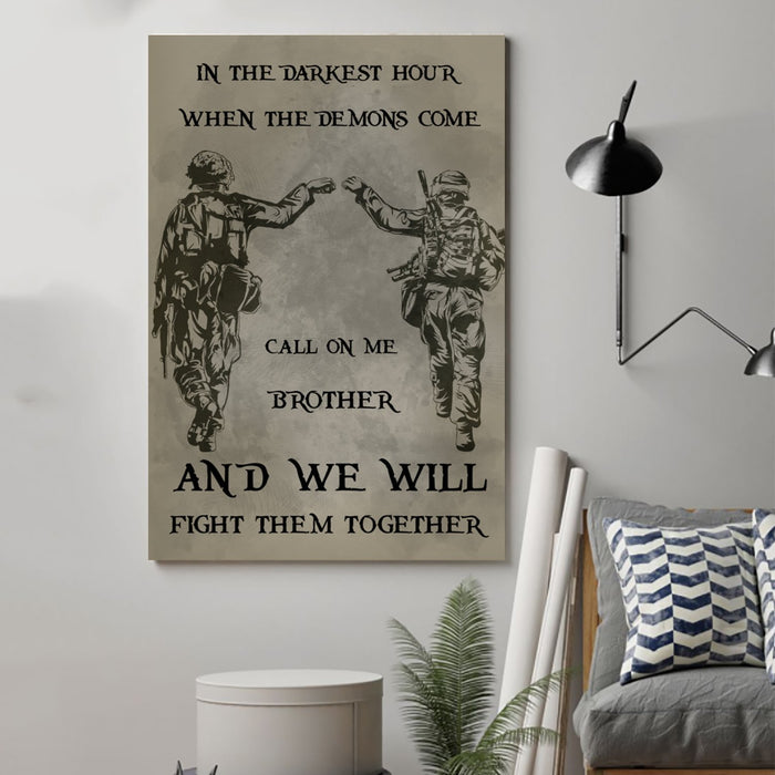 soldier Canvas and Poster ��� call on me brother wall decor visual art - GIFTCUSTOM