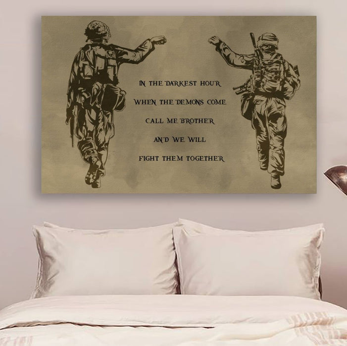 soldier Canvas and Poster ��� call on me brother wall decor visual art - GIFTCUSTOM