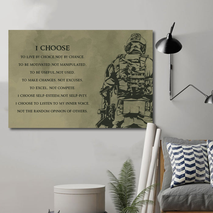 soldier Canvas and Poster ��� i choose wall decor visual art - GIFTCUSTOM