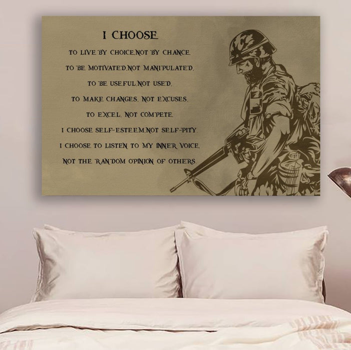 soldier Canvas and Poster ��� i choose wall decor visual art - GIFTCUSTOM