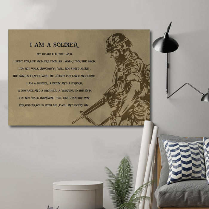 soldier Canvas and Poster ��� im a soldier wall decor visual art - GIFTCUSTOM