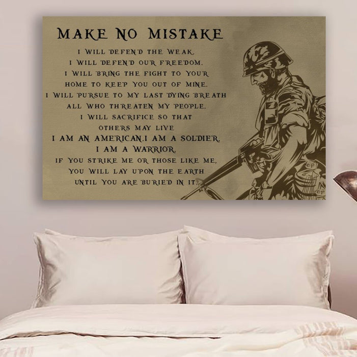soldier Canvas and Poster ��� make no mistake wall decor visual art - GIFTCUSTOM