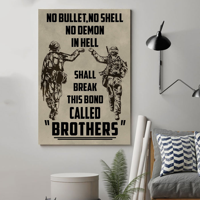 Soldier Canvas and Poster ��� No bullet no shell wall decor visual art - GIFTCUSTOM