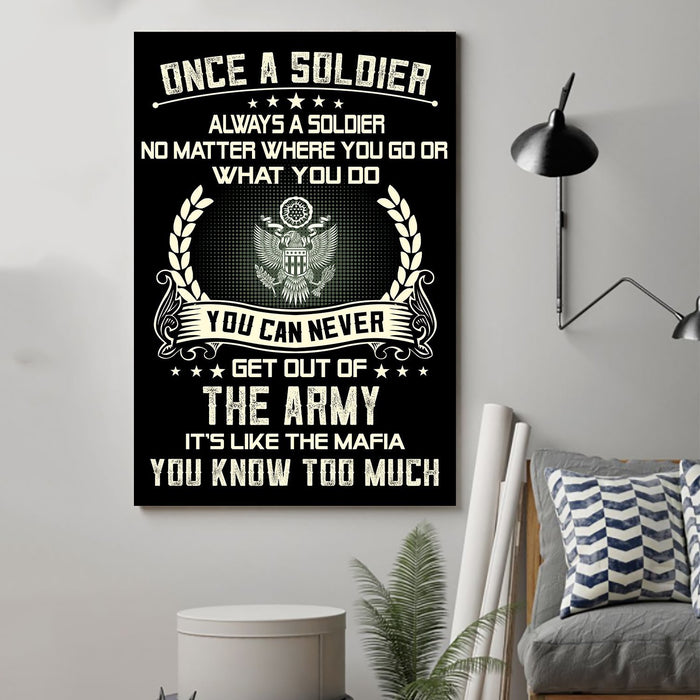 soldier Canvas and Poster ��� once a soldier wall decor visual art - GIFTCUSTOM