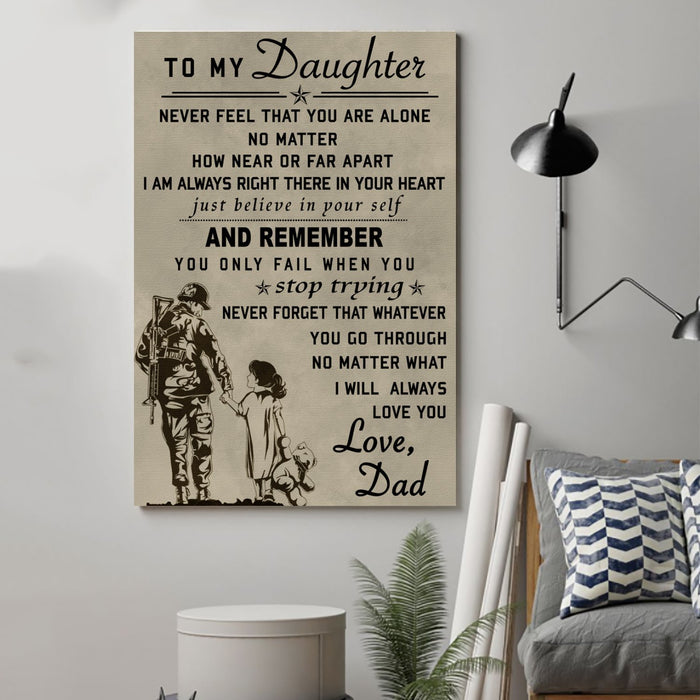 soldier Canvas and Poster ��� to my daughter wall decor visual art - GIFTCUSTOM