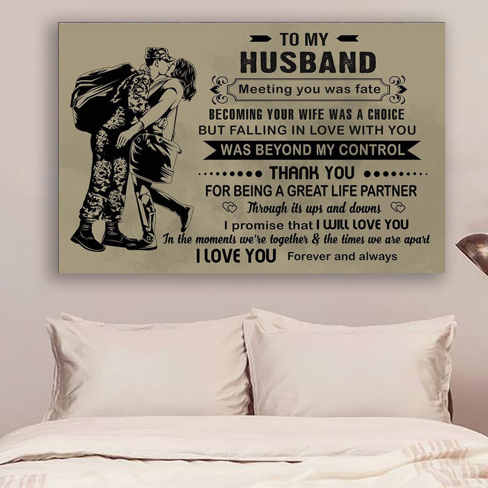 Soldier Canvas and Poster ��� To my husband ��� Meeting you was fate v3 wall decor visual art - GIFTCUSTOM