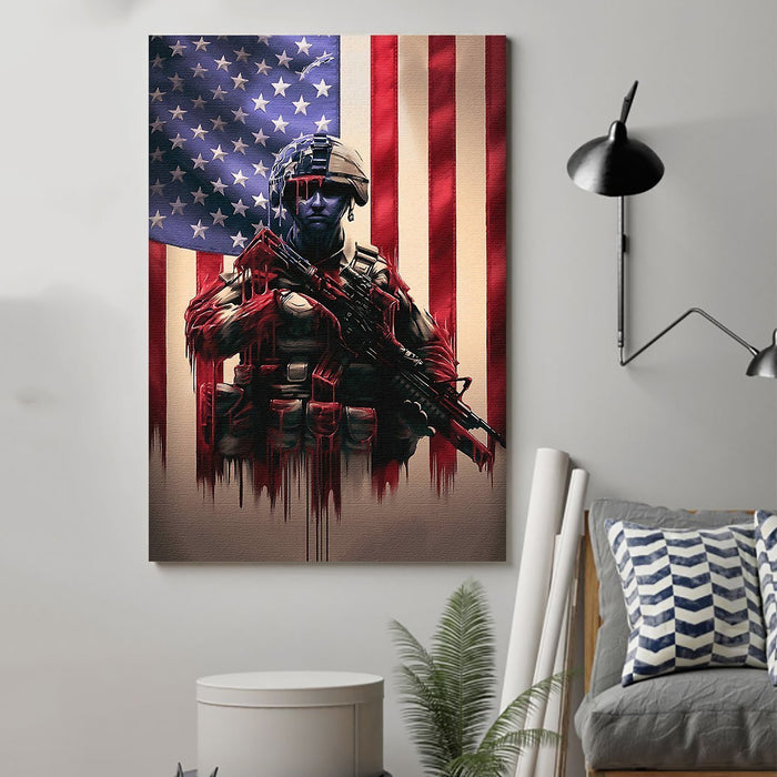 Soldier Canvas and Poster wall decor visual art - GIFTCUSTOM