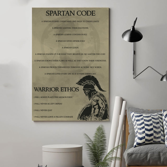 spartan Canvas and Poster ��� spartan code wall decor visual art - GIFTCUSTOM