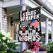 Stars, Stripes And Dirt Track Lights Flag | Garden Flag | Double Sided House Flag - GIFTCUSTOM