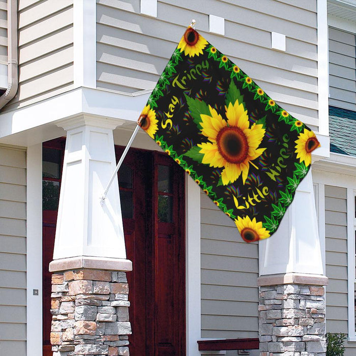 Stay Trippy Little Hippie Flag | Garden Flag | Double Sided House Flag - GIFTCUSTOM