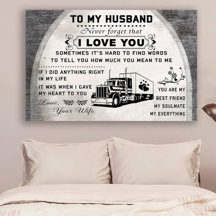 Strucker Canvas and Poster ��� To my husband ��� I love you wall decor visual art - GIFTCUSTOM