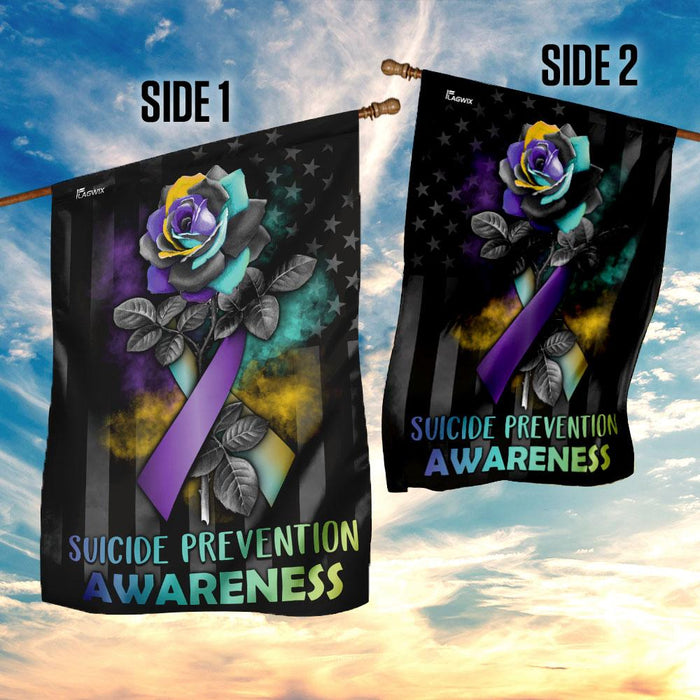 Suicide Prevention Awareness Flag | Garden Flag | Double Sided House Flag v3 - GIFTCUSTOM