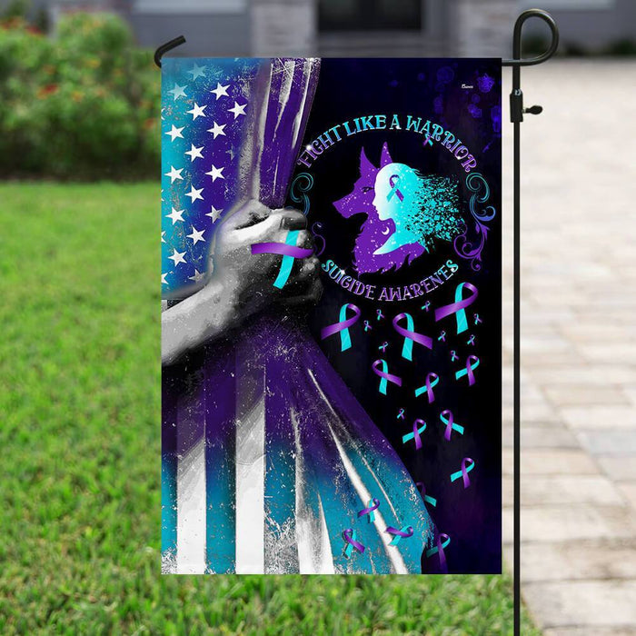 Suicide Prevention Awareness Warrior Flag | Garden Flag | Double Sided House Flag - GIFTCUSTOM