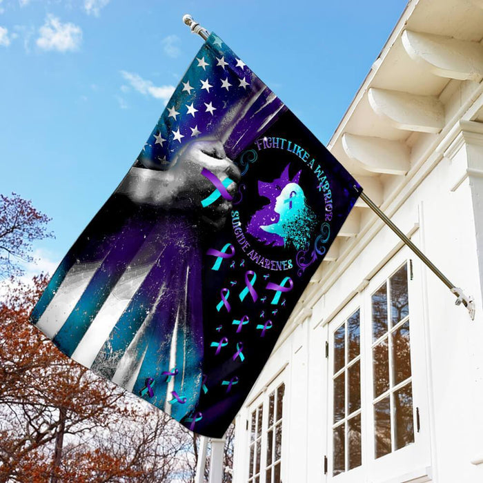 Suicide Prevention Awareness Warrior Flag | Garden Flag | Double Sided House Flag - GIFTCUSTOM