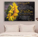 sunflower Canvas and Poster ��� Dad to daughter ��� never lose wall decor visual art - GIFTCUSTOM