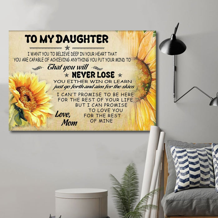 Sunflower Canvas and Poster ��� Mom Daughter never lose wall decor visual art - GIFTCUSTOM