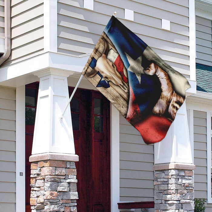 Texas Longhorn Flag | Garden Flag | Double Sided House Flag - GIFTCUSTOM