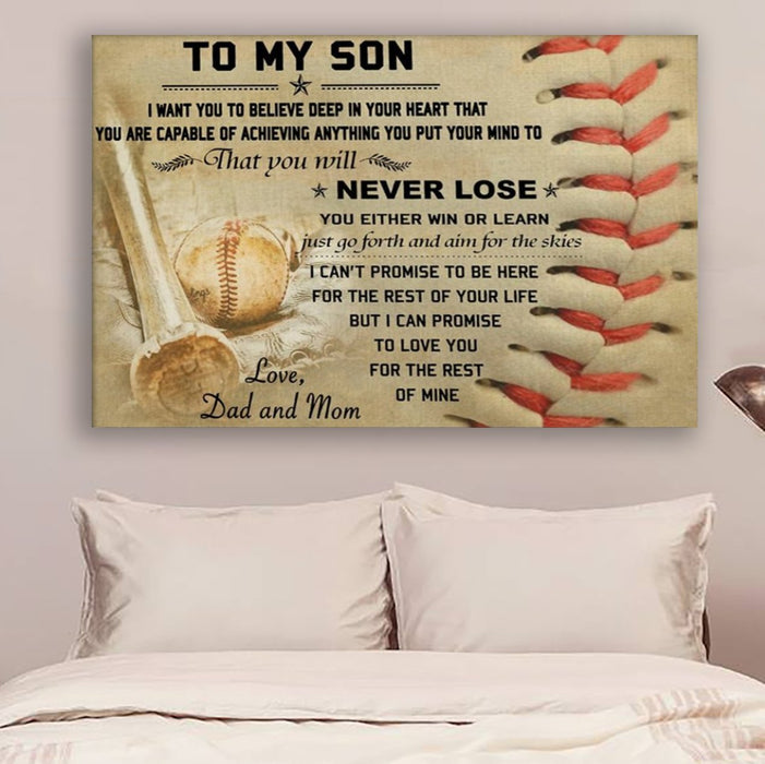 TH Baseball Canvas and Poster ��� to my son wall decor visual art - GIFTCUSTOM