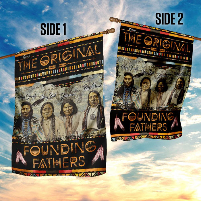 The Original Founding Fathers Native American History Flag | Garden Flag | Double Sided House Flag - GIFTCUSTOM