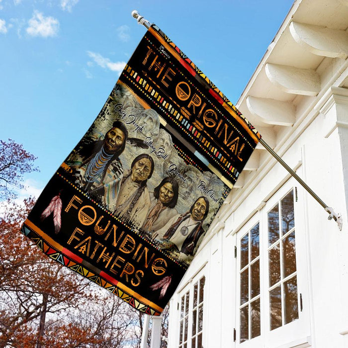 The Original Founding Fathers Native American History Flag | Garden Flag | Double Sided House Flag - GIFTCUSTOM