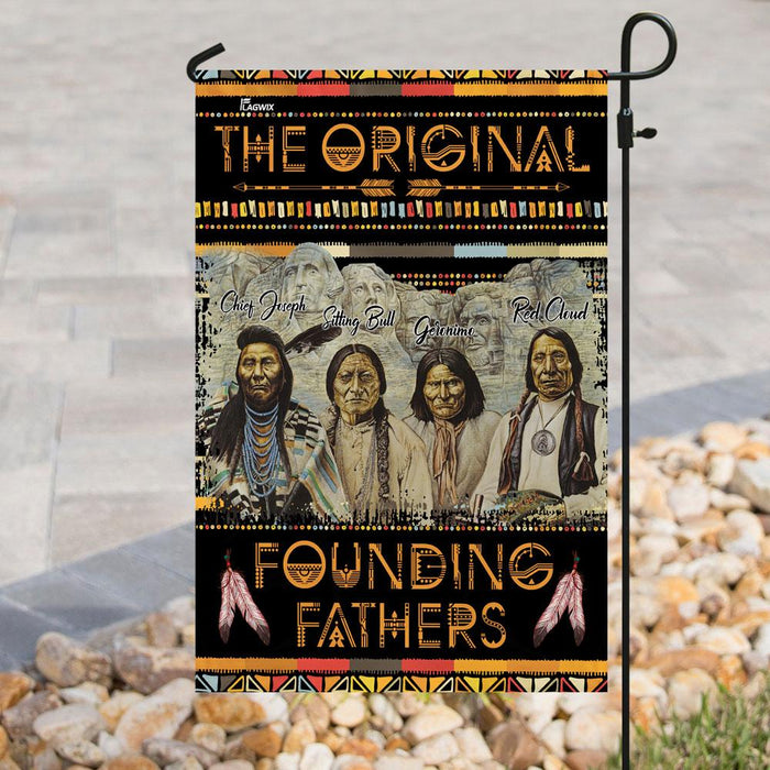 The Original Founding Fathers Native American History Flag | Garden Flag | Double Sided House Flag - GIFTCUSTOM