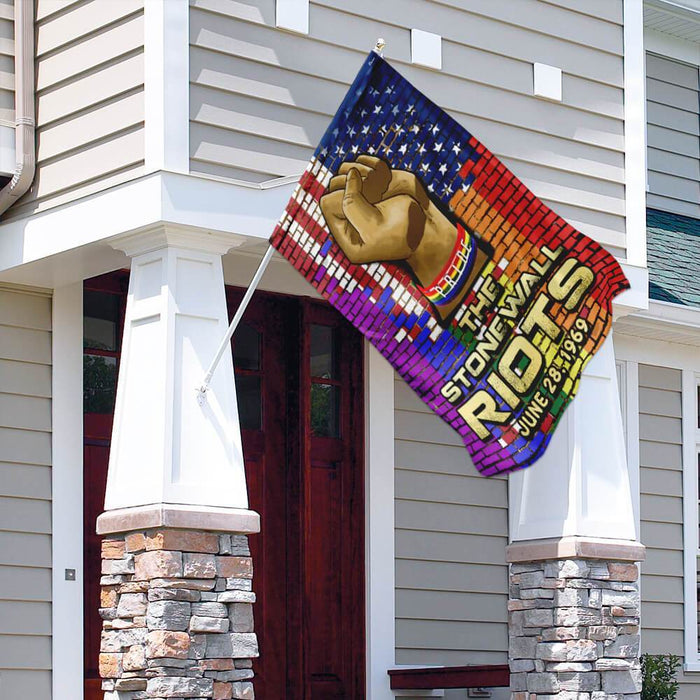 The Stonewall Riots LGBT Flag | Garden Flag | Double Sided House Flag - GIFTCUSTOM