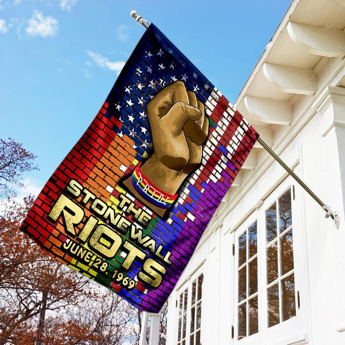 The Stonewall Riots LGBT Flag | Garden Flag | Double Sided House Flag - GIFTCUSTOM