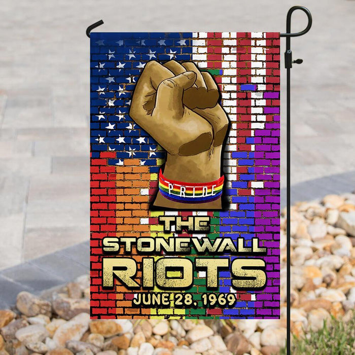 The Stonewall Riots LGBT Flag | Garden Flag | Double Sided House Flag - GIFTCUSTOM