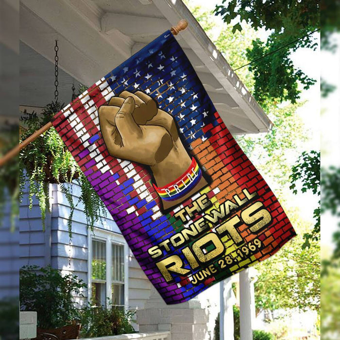 The Stonewall Riots LGBT Flag | Garden Flag | Double Sided House Flag - GIFTCUSTOM