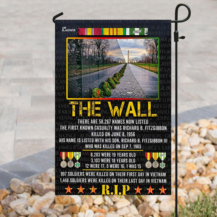 The Wall Vietnam Veteran Flag | Garden Flag | Double Sided House Flag - GIFTCUSTOM