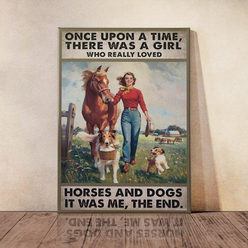 There Was A Girl Who Really Loved Horses And Dogs Canvas And Poster Wall Art | Wall Decor - GIFTCUSTOM