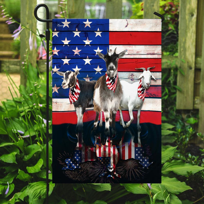 Three Goats American Flag | Garden Flag | Double Sided House Flag - GIFTCUSTOM