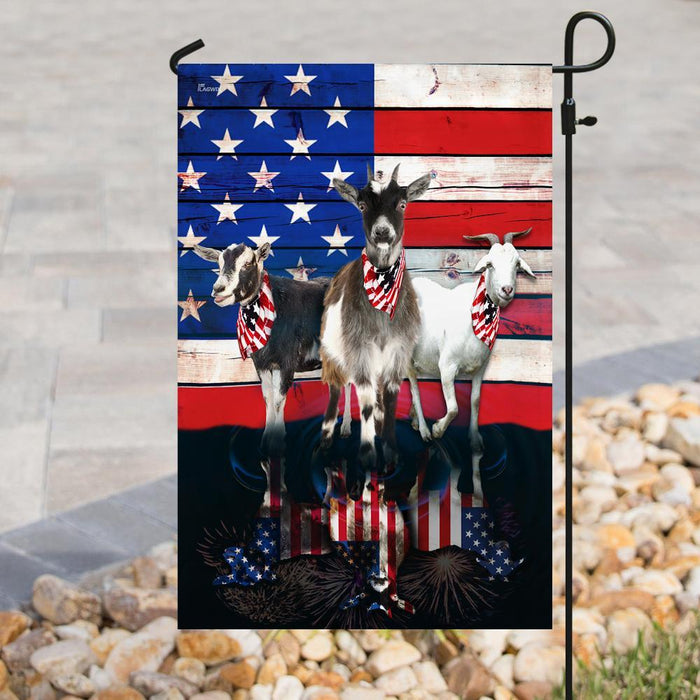 Three Goats American Flag | Garden Flag | Double Sided House Flag - GIFTCUSTOM