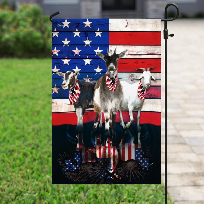 Three Goats American Flag | Garden Flag | Double Sided House Flag - GIFTCUSTOM