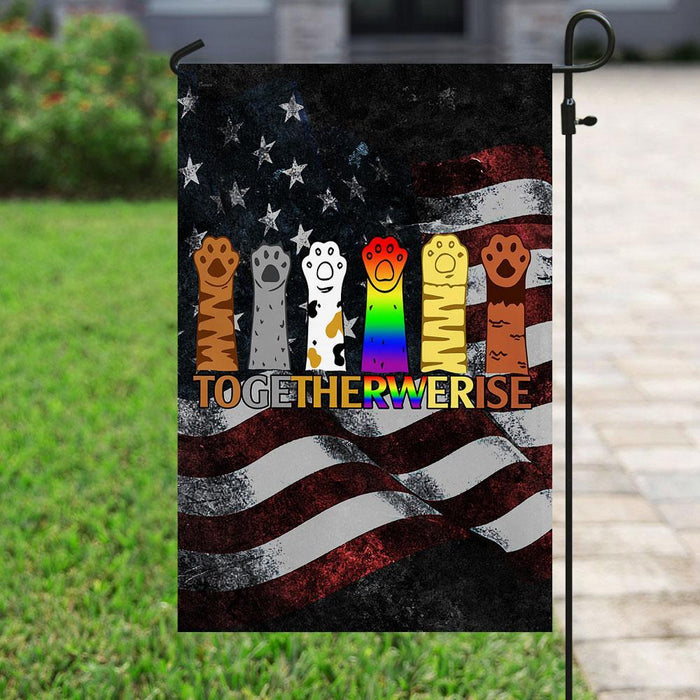 Together We Rise Flag | Garden Flag | Double Sided House Flag - GIFTCUSTOM