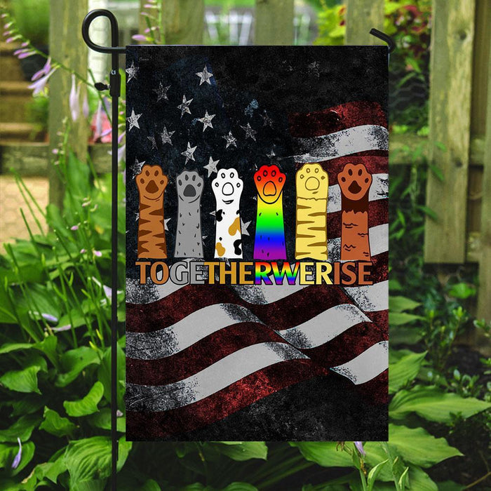 Together We Rise Flag | Garden Flag | Double Sided House Flag - GIFTCUSTOM