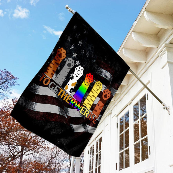 Together We Rise Flag | Garden Flag | Double Sided House Flag - GIFTCUSTOM