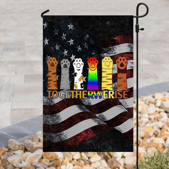 Together We Rise Flag | Garden Flag | Double Sided House Flag - GIFTCUSTOM