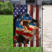 Trex Dinosaur American Flag | Garden Flag | Double Sided House Flag - GIFTCUSTOM