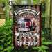 Truck Driver Trucker American US Flag | Garden Flag | Double Sided House Flag - GIFTCUSTOM